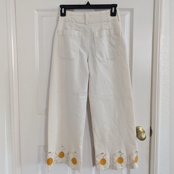 FINAL PRICE Anthropologie Maeve The Colette Denim Cropped Wide-Leg Jeans - Picture 4 of 8